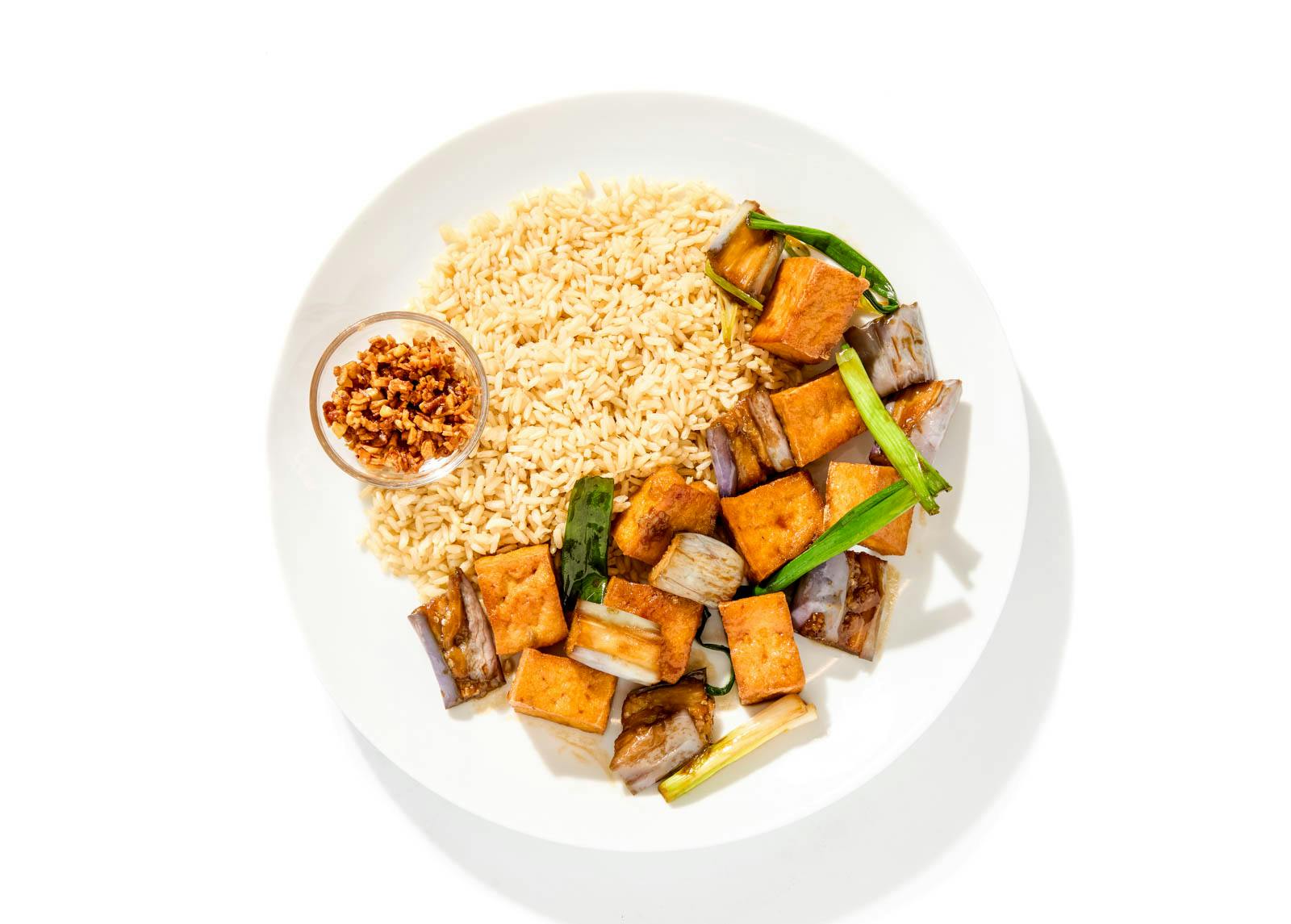 Garlic Tofu & Eggplant