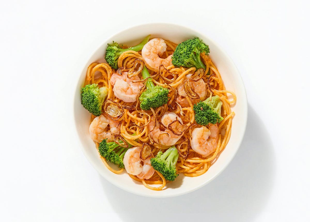 Roasted Pepper Shrimp Pasta
