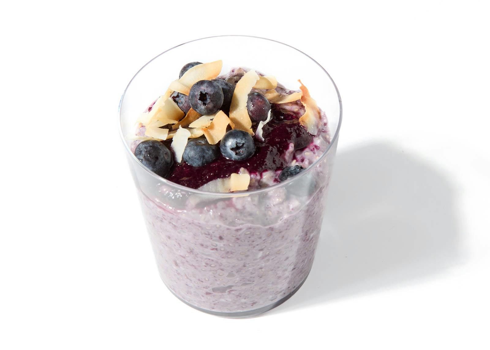 Blueberry-Chia Vegan Overnight Oats