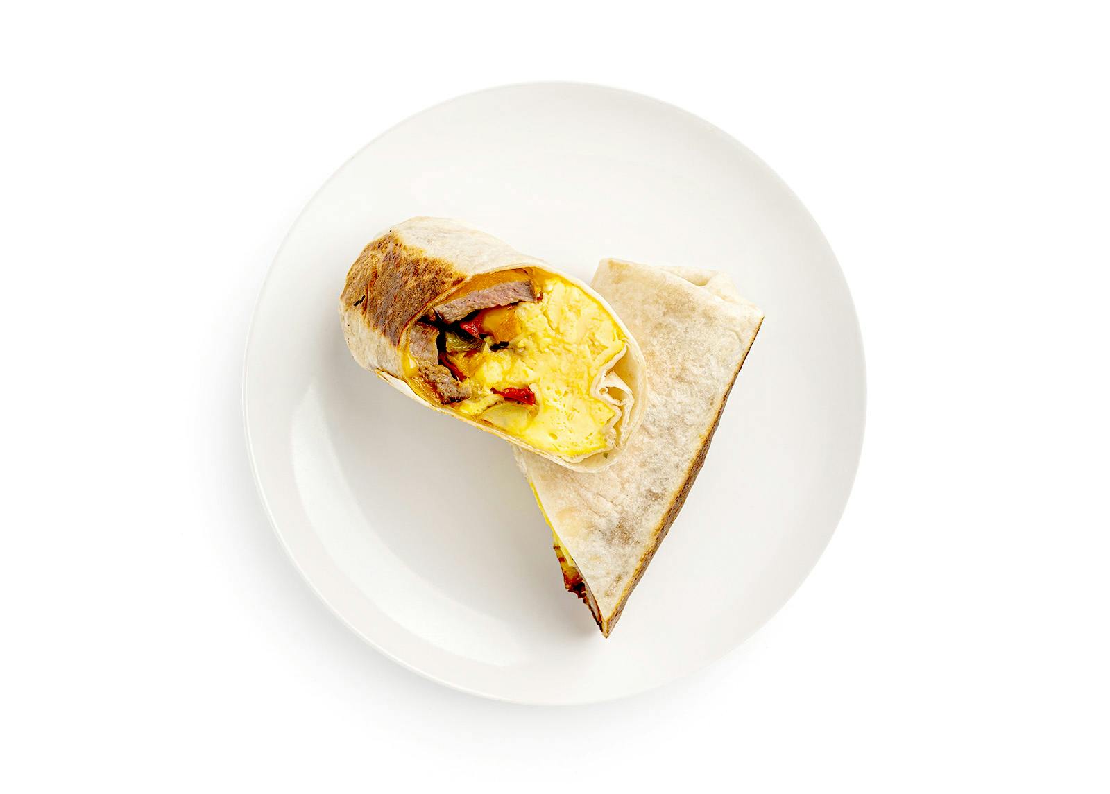 Grilled Steak and Egg Breakfast Burrito