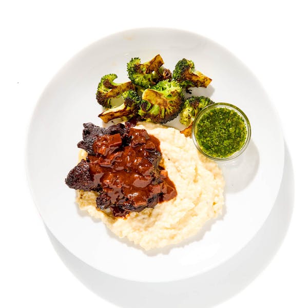 Fabio's Braised Short Ribs with Parmesan Grits