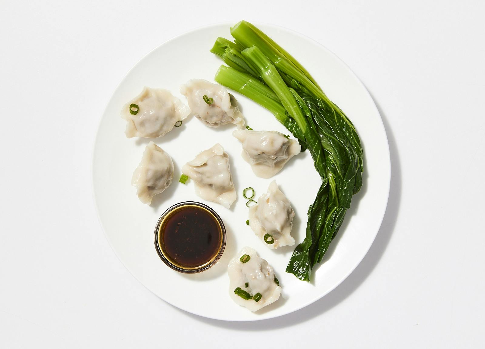 Pork Dumplings with Greens