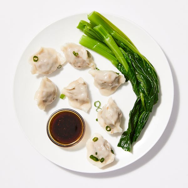 Pork Dumplings with Greens