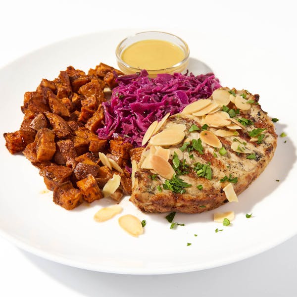 Grilled Pork Chop with Bacon Gremolata