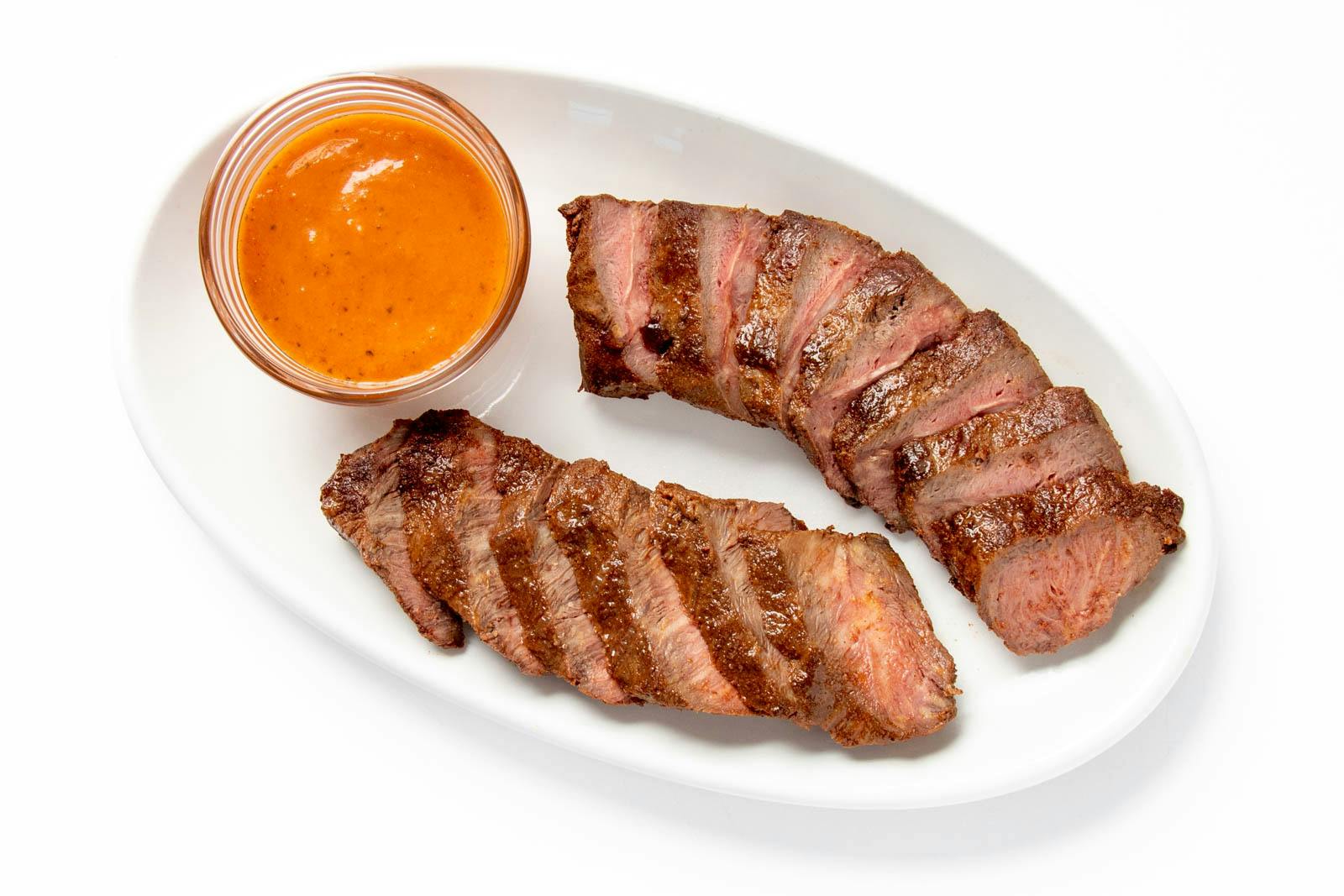 Grilled Adobo Flank Steak & Cherry Tomato Vinaigrette