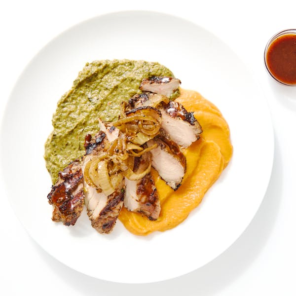 Spicy Jerk Grilled Chicken & Callaloo