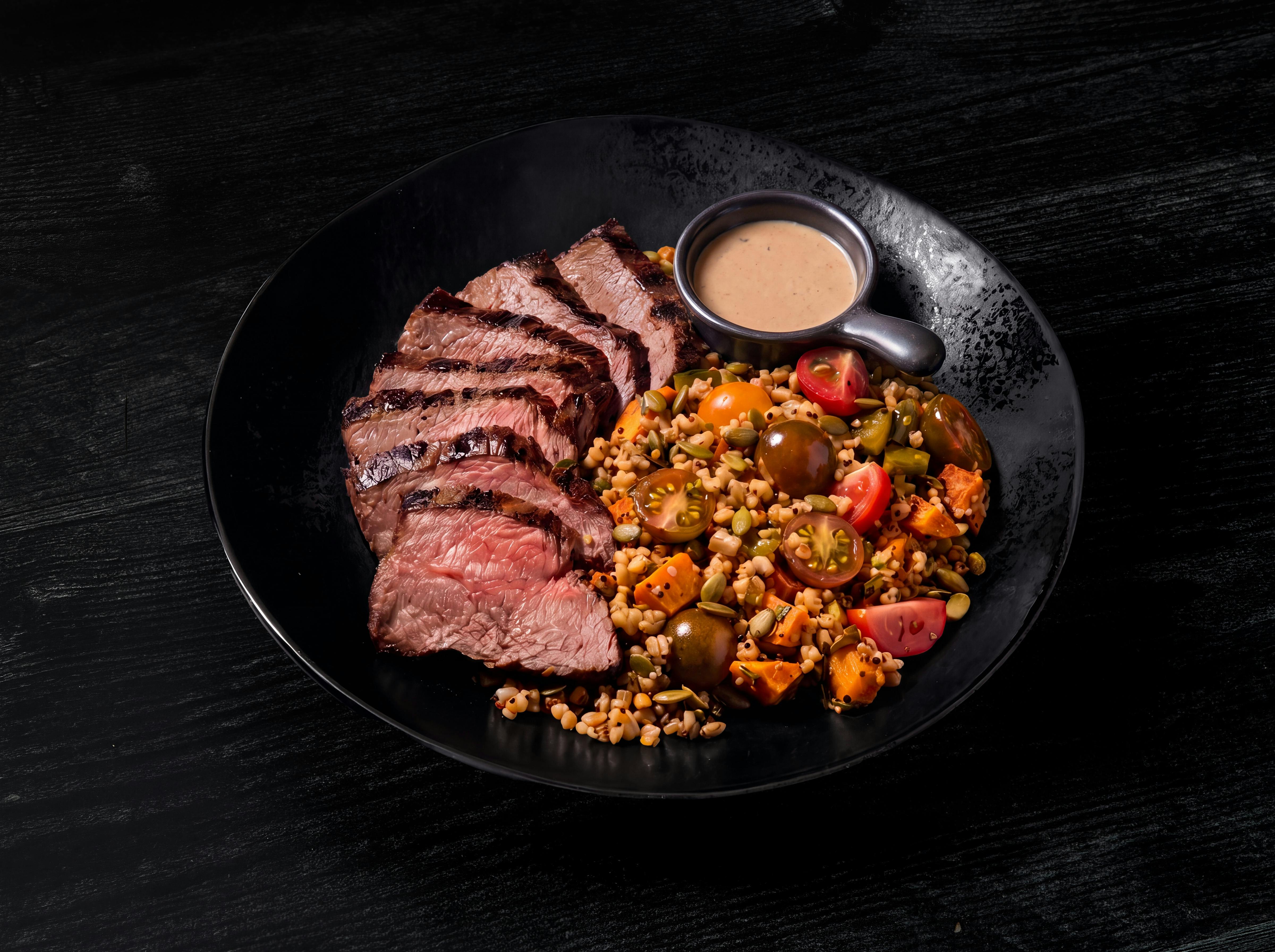 Grilled Flank Steak Grain Bowl