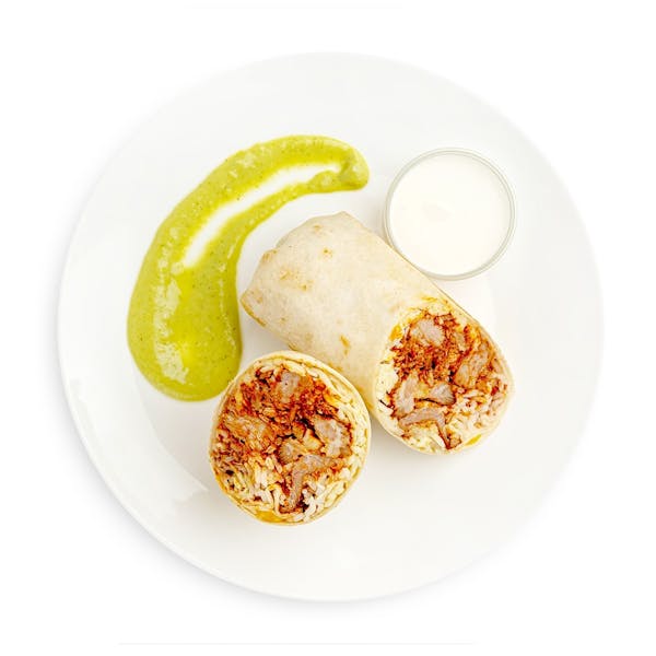 Mexican Al Pastor Pork Burrito