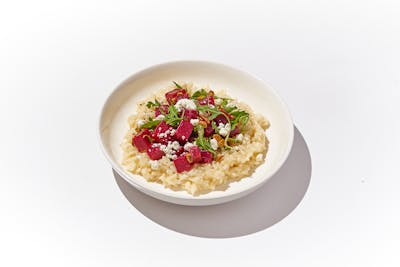 Beet & Goat Cheese over Risotto