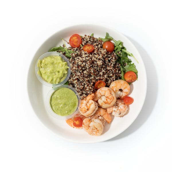 Charred Shrimp Quinoa Bowl