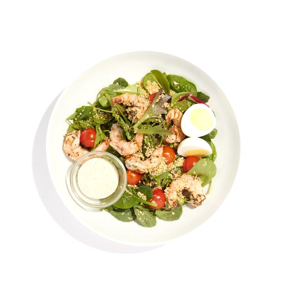 Kale Caesar with Grilled Shrimp