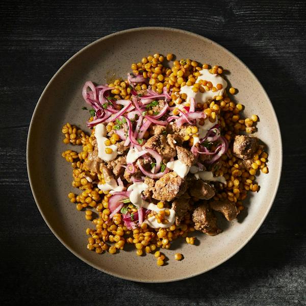 Braised Lamb Shawarma with Pearl Couscous