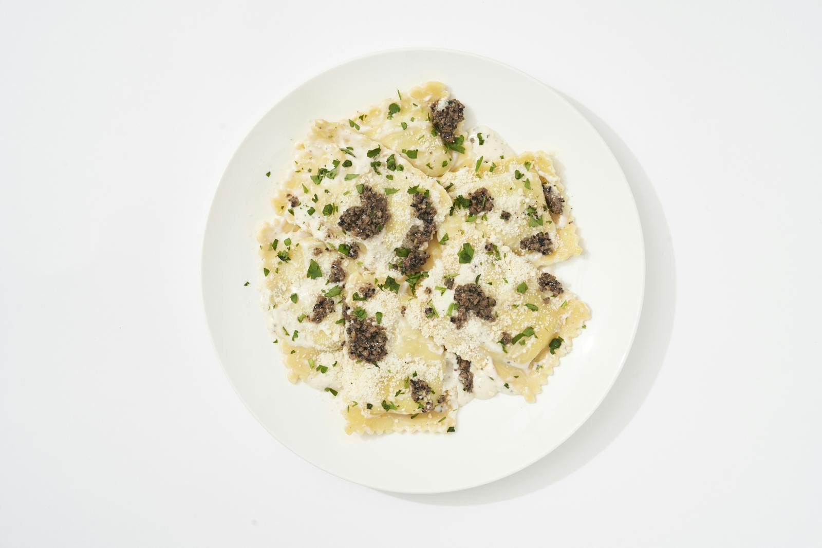 Cheesy Mushroom Ravioli 