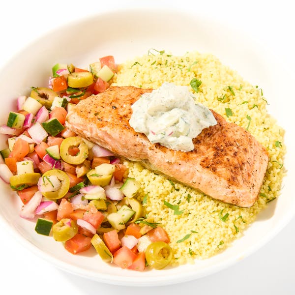 Greek Roasted Salmon Bowl