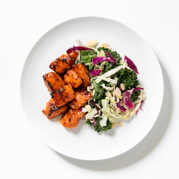 Sriracha Honey-Glazed Salmon Bites