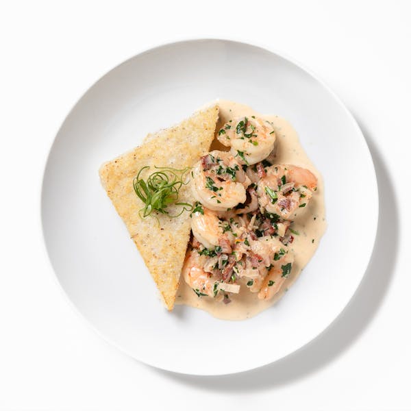 Shrimp & Creamy White Wine Sauce