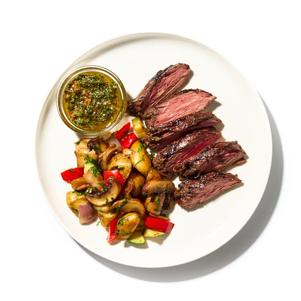 Grilled Hanger Steak in Anticuchera Sauce