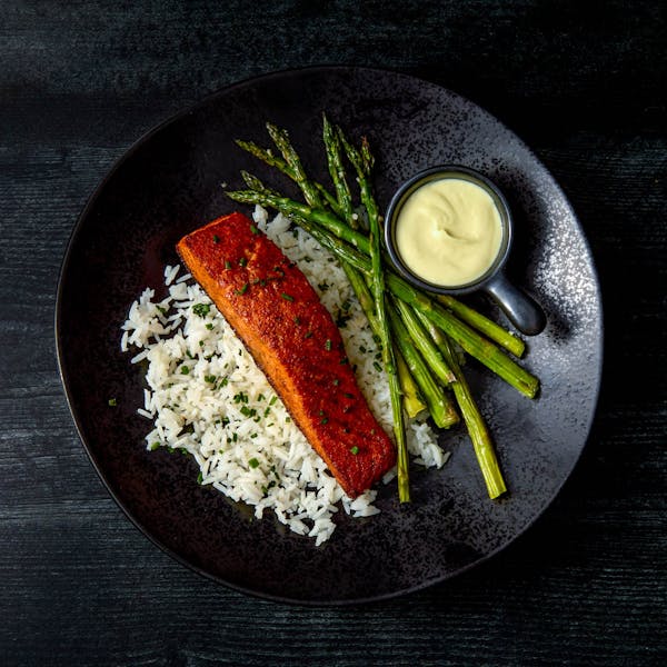 Roasted Salmon in Ginger Cream Sauce