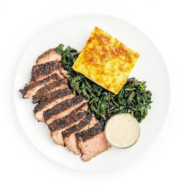 Steak Au-Poivre & Truffled Potato Gratin