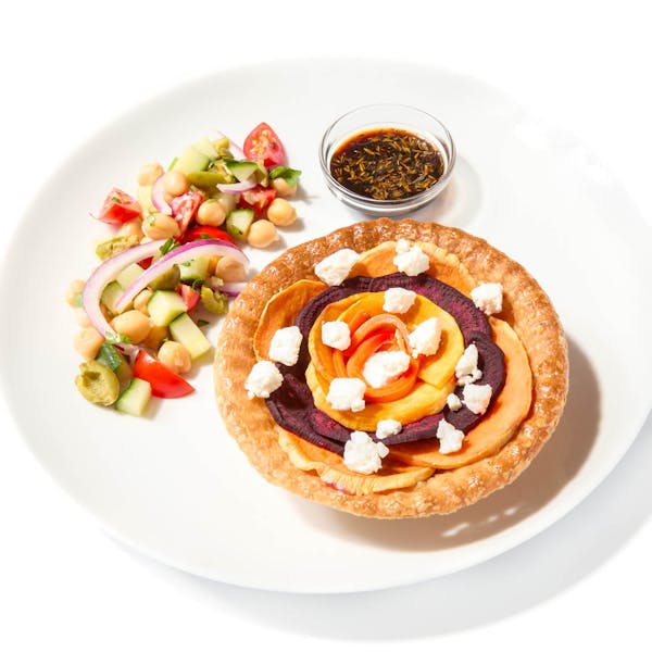 Roasted Vegetable & Cheese Tart