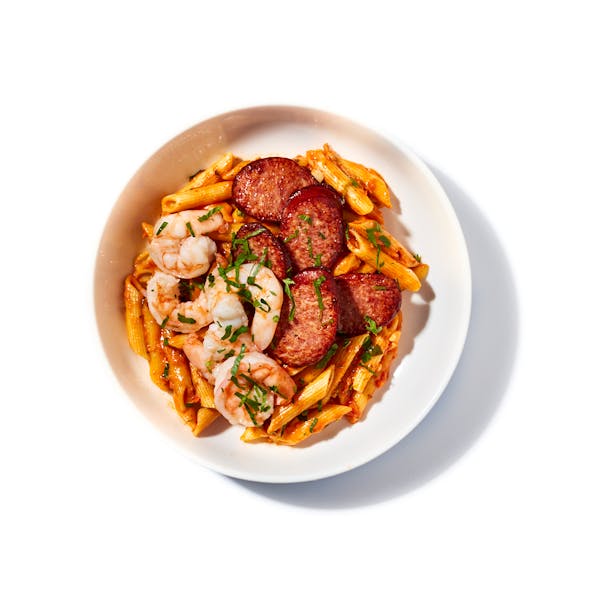 Cajun Shrimp & Kielbasa Pasta