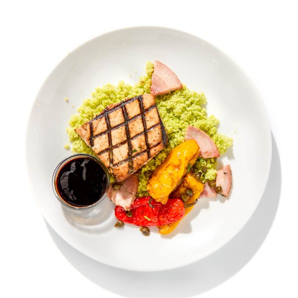 Grilled Swordfish and Peperonata