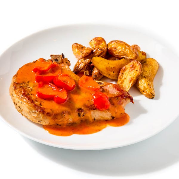 Cherry-Pepper Roasted Pork Chop
