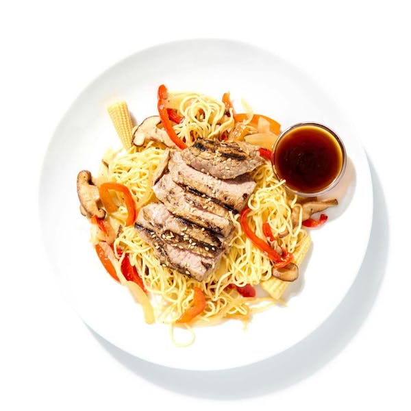 Grilled Flank Steak Chow Mein