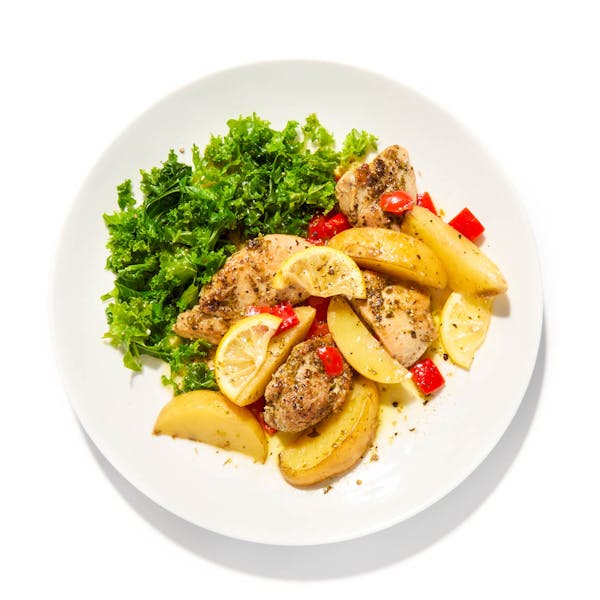 Tomato-Lemon Braised Chicken and Orechiette Pasta