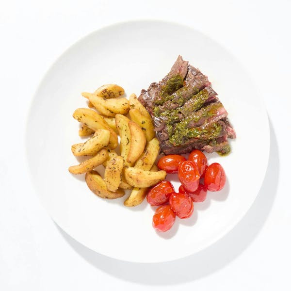 Grilled Chimichurri Steak with Fingerling Potatoes