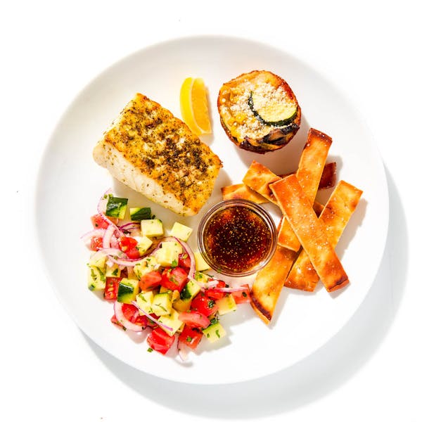 Mediterranean Baked Halibut