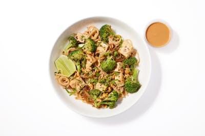 Spicy Peanut Noodles with Baked Tofu