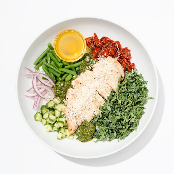 Basil Pesto Chicken & Rice Bowl