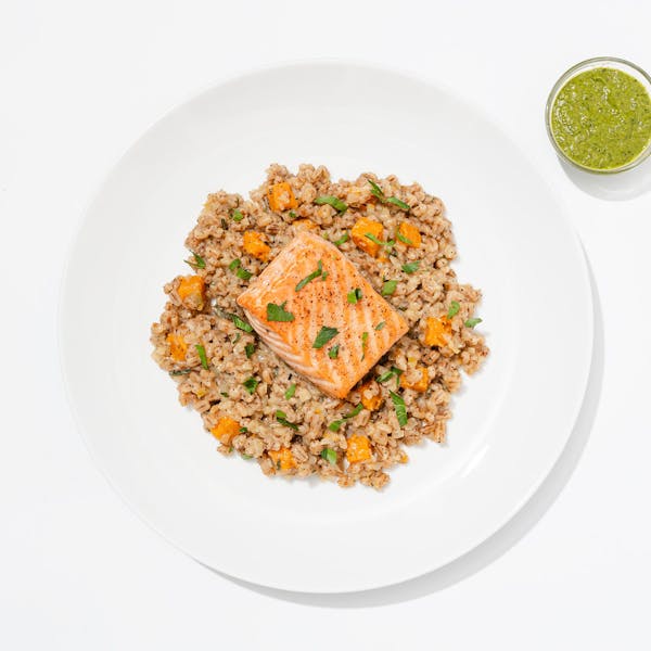 Tuscan Salmon & Barley Risotto