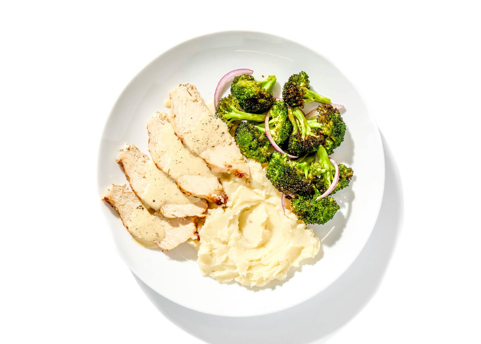 Chicken à la Moutarde & Garlicky Mash