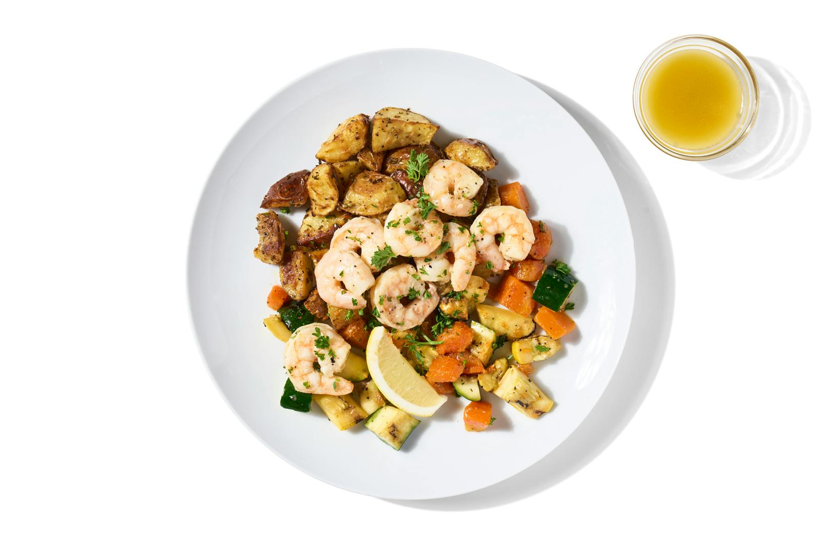 Garlic Shrimp and Seasonal Veggies