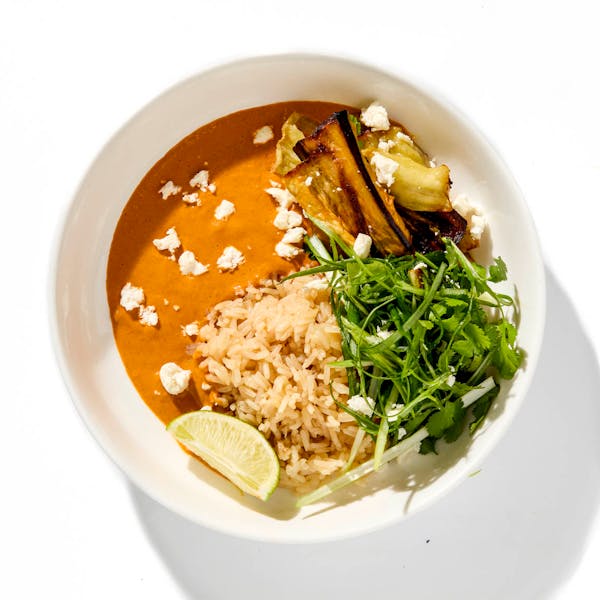 Roasted Eggplant with Mole Rojo