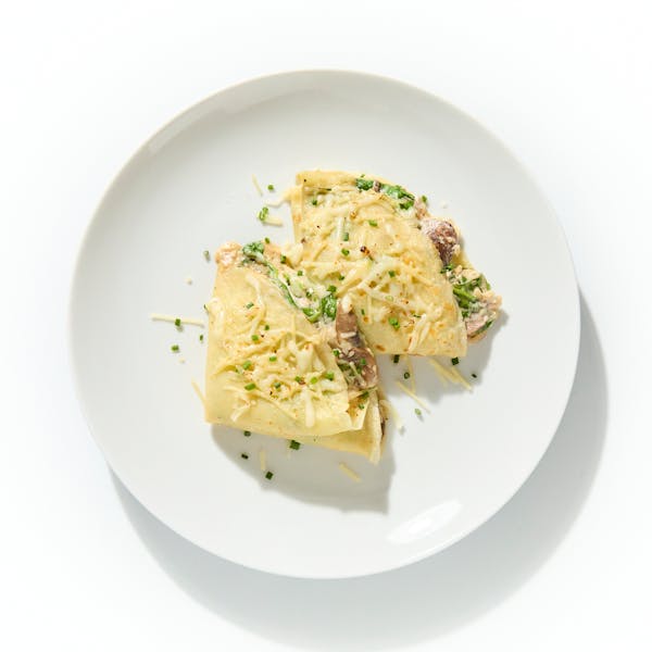 Spinach & Mushroom Crepes