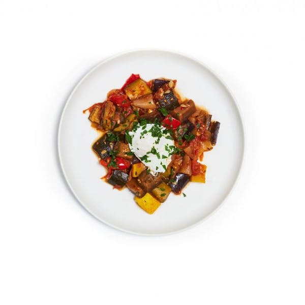 Ratatouille with a Poached Egg