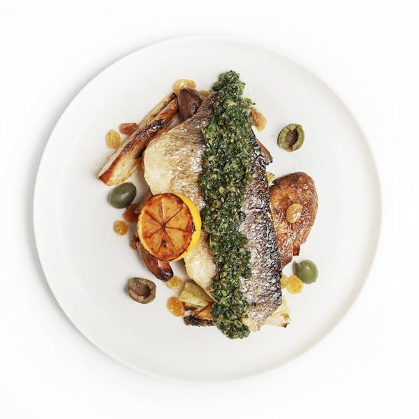 Roasted Branzino with Fingerling Potatoes