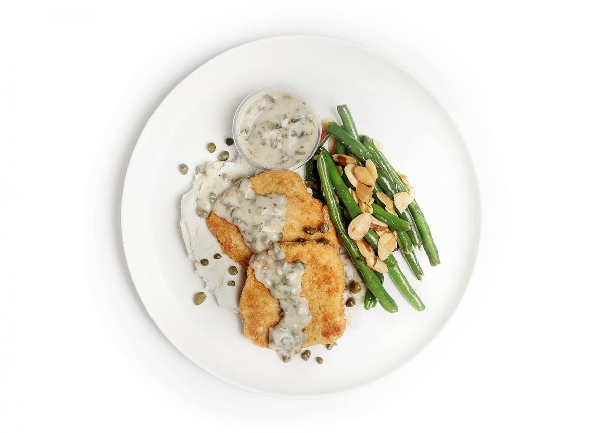 Plant-Based Chick'n Milanese Piccata