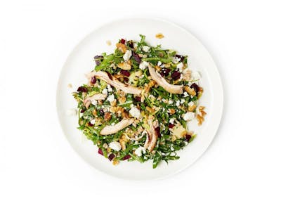 Farro, Beets & Greens Salad with Roasted Chicken