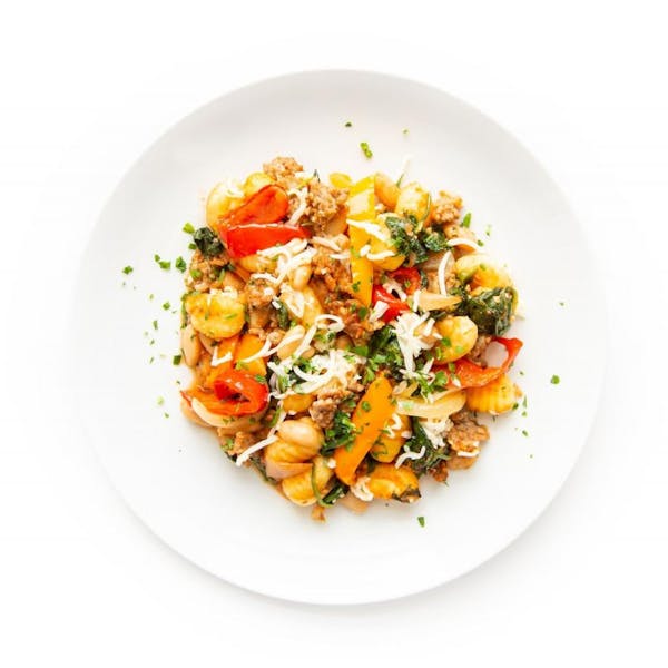 Potato Gnocchi with Sausage and Peppers