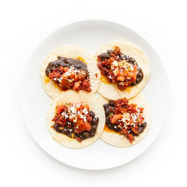 Spicy Chorizo and Black Bean Tacos