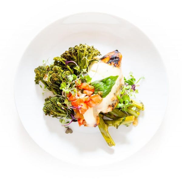 Caprese Chicken with Spicy Italian Broccolini