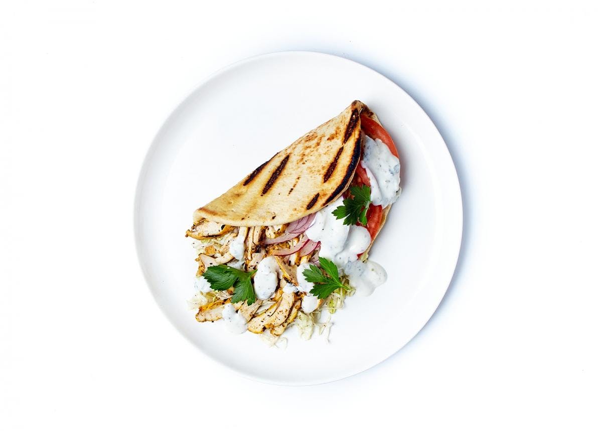 Greek-Style Chicken Gyro Pita Wrap