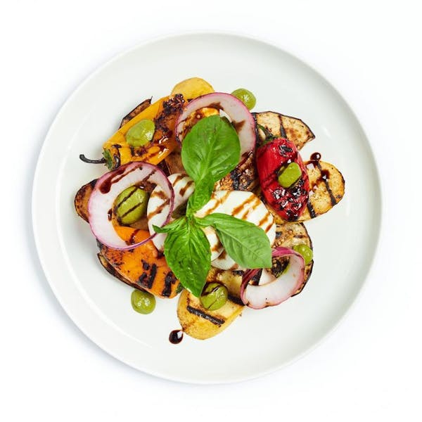 Grilled Vegetable Medley with Fresh Burrata