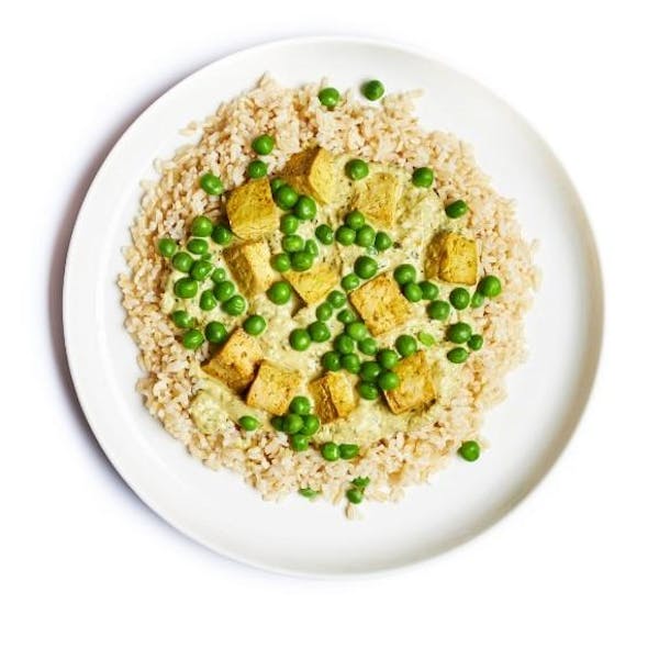 Vegan Kale Matar with Tofu Paneer