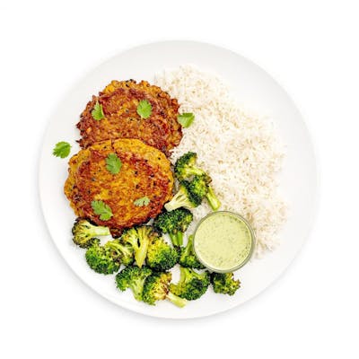 Curried Vegetable Fritters and Coconut Lime Sauce