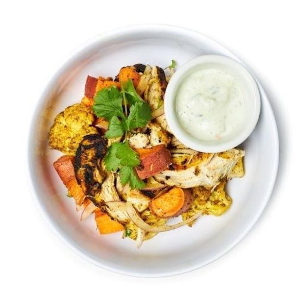 Curried Grilled Chicken with Spiced Cauliflower